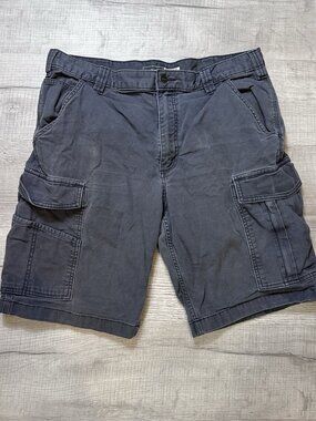 Carhartt Cargo Shorts Men's 36 Gray Relaxed Fit Rigby Canvas 11" 103542